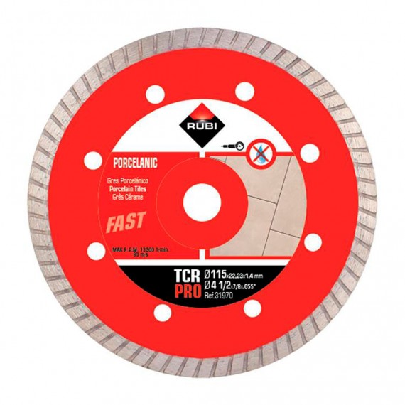 Disco diamante tcr ø115mm pro 31970 rubi