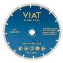 Disco de diamante segmentado general de obra para corte en seco. medidas: ø230x3x22,23mm viat0711230 viat