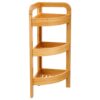 Organizador esquinero 3 niveles bambú 23 x 23 x 61 cm