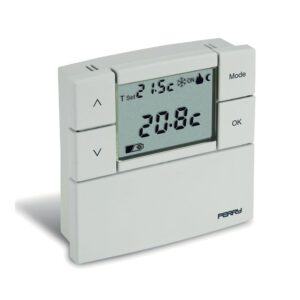 Termostato digital 3 v serie zefiro 8,4 x 2,3 x 8,4 cm