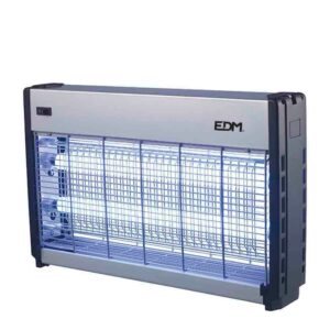 Mata insectos profesional eléctrico, cromo/negro, 2 x 15w - 100 m² - 48 x 9 x 30 cm