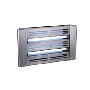 Atrapa insectos con placa adhesiva, uso interior, 2 x 15w - 100 m² - 61 x 8,5 x 35 cm