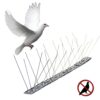 Varilla disuasoria para aves, anti palomas, acero inoxidable - 100 x 2,5 x 11 cm