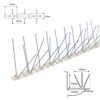 Varilla disuasoria para aves, inoxidable con base metacrilato - 0,5 m x 11,5 cm