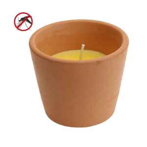 Vela citronela de terracota ø5,5 x 5 cm