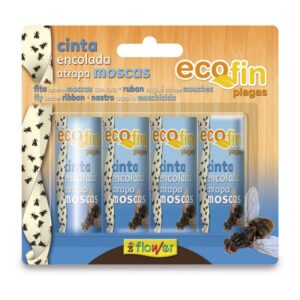 Cinta encolada atrapa moscas, fin, blíster 4 uds