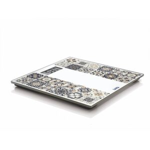 Báscula de baño electrónica con batería recargable cárga máxima 180 kg modelo estampado marrón