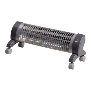 Estufa de cuarzo con ruedas 2302-r, 1200 w - gris, 53 x 16 x 18,5 cm