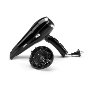 Secador de pelo negro con cable retráctil 2000 w