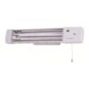 Estufa de cuarzo 1502-c, para colgar, 2 barras, 1200 w, blanco, 57 x 10 x 11 cm