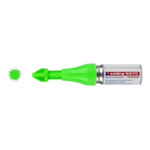 Marcador en spray pintura fluorescente a la tiza verde para agujeros perforados