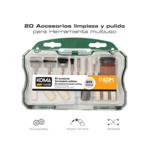 Accesorios para mini herramienta multiusos rotativa ref: 08709, set 20 piezas