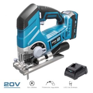 Kit sierra de calar 20 v con 1 bateria 2.0a y cargador 08772. 23 x 21,5 cm