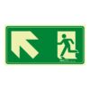 Cartel evacuación escalera arriba izquierda pvc 0,7mm clase b 32x16cm b11151 normaluz