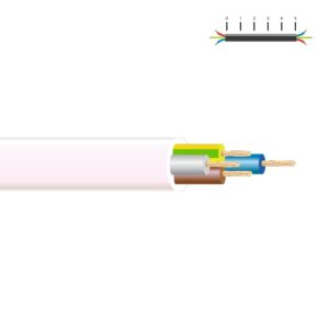Manguera tubular h05vv-f 4 g 1,00 mm², blanca euro/m