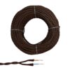 Cable paralelo textil trenzado h05v-k 2 x 1,00 mm² marrón euro/m