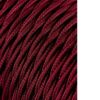 Carrete cable textil trenzado h03vv-f 2 x 0,75 mm² burdeos, 25 m