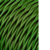 Carrete cable textil trenzado h03vv-f 2 x 0,75 mm² verde, 25 m
