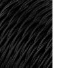 Carrete cable textil trenzado h03vv-f 2 x 0,75 mm² negro, 25 m