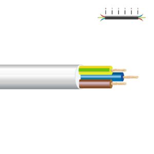 Manguera tubular vv-k06/1kv 3 g 2,50 mm², blanca euro/m