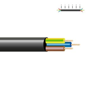 Manguera tubular vv-k06/1kv 3 g 2,50 mm², negra euro/m