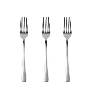 Tenedor de acero inoxidable reciclado brillo natur, blister 3 uds