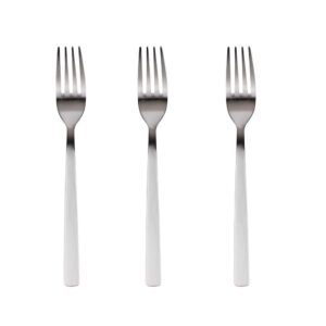 Tenedor de acero inoxidable reciclado mate root, blister 3 uds