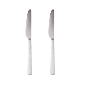 Cuchillo de acero inoxidable reciclado mate root, blister 2 uds