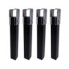 Juego de 4 patas de somier pt25 30x30x255mm sin rueda, negro 96400 micel