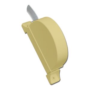 Recogedor exterior abatible pr02 14 mm marfil, 175 x 32 x 120 mm