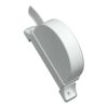 Recogedor exterior abatible pr02 18 mm blanco, 175 x 32 x 120 mm