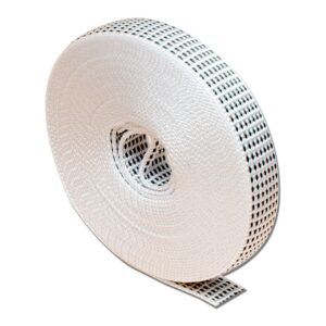 Cinta persiana pr26, blanca con moteado negro, 18 mm x 6 m