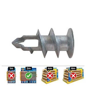 Taco metálico placa yeso ø4-5 x37mm din gkdz (caja 50 unid)