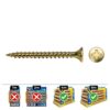 Caja 250 unidades tornillo madera avellanado pz din/ref vlox ø6 x 50 mm bicromatado+lubr.