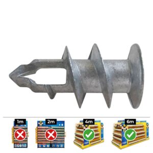 Taco metálico placa yeso ø4-5 x37mm din gkdz (caja 100 unid)