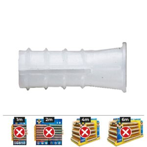 Taco de plástico tipo b ø 5 mm, caja 500 uds
