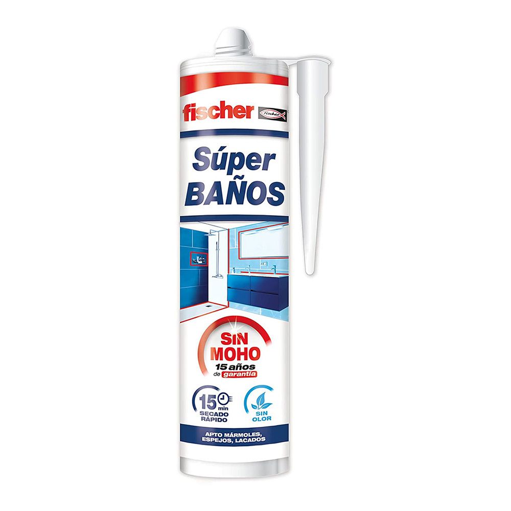 Silicona super baños sin moho blanca 280 ml