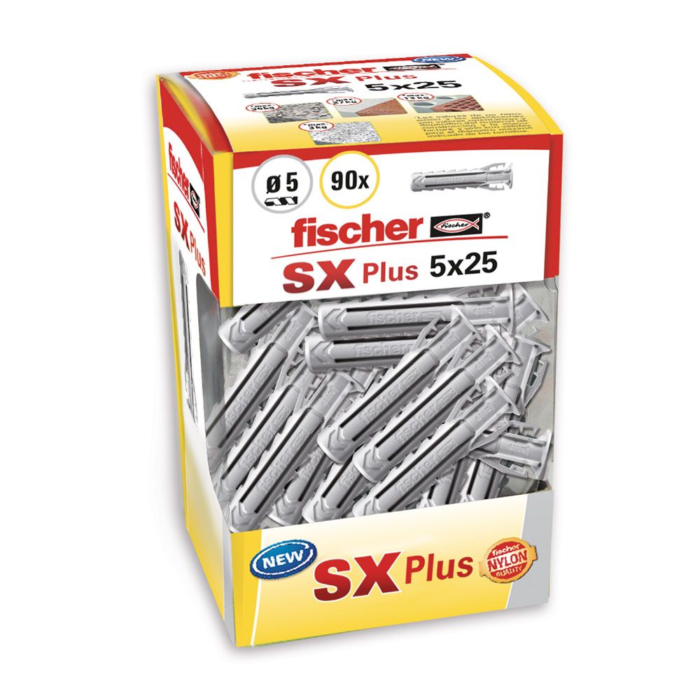 Taco sx plus ø5 x 25 mm, caja 90 uds