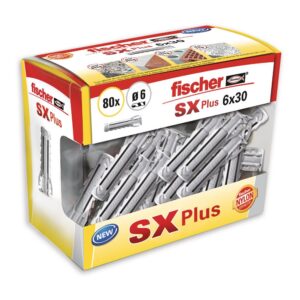 Taco sx plus ø6 x 30 mm, caja 80 uds