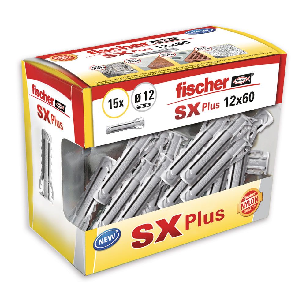 Taco sx plus ø12 x 60 mm, caja 15 uds