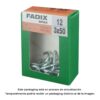 Hembrilla abierta zincado 3,0 x 50 mm, caja m 12 uds