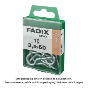 Hembrilla abierta zincado 3,5 x 60 mm, caja m 10 uds