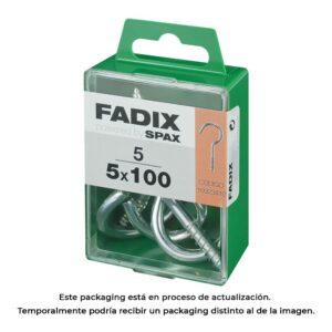 Hembrilla abierta zincado 5,0 x 100 mm, caja m 5 uds