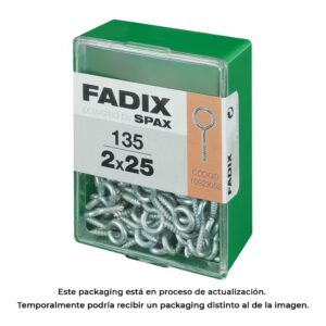 Hembrilla cerrada zincado 2,0 x 25 mm, caja m 135 uds