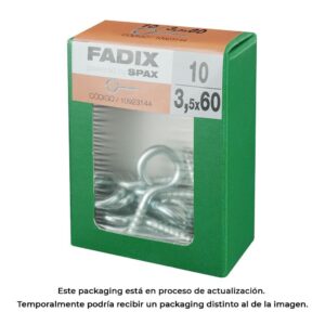 Hembrilla cerrada zincado 3,5 x 60 mm, caja m 10 uds