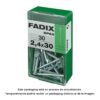 Caja s 30 unid. clavo cp acero 2,4x30mm fadix