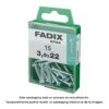 Caja m 15 unid. tornillo rosca chapa cr cinc 3,9x22mm fadix