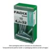 Caja s 10 unid. tornillo rosca chapa cp autot. cinc 4,8x32mm fadix