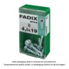Caja s 8 unid. tornillo rosca chapa hexagonal autot. 4,8x19mm fadix