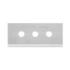 Juego de 10 cuchillas skb-10/10b rectangular plateadas 40 x 17,8 x 0,4 mm